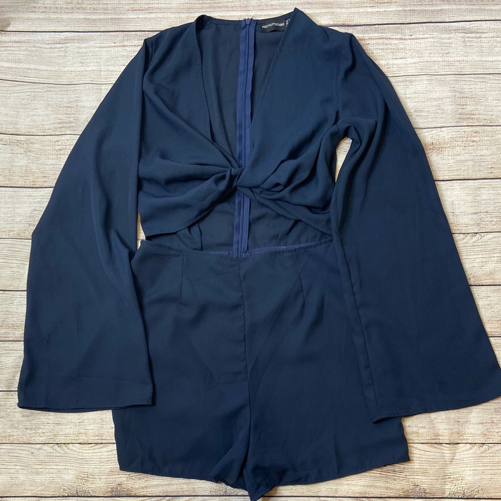 Open Front/Bell Sleeve Romper